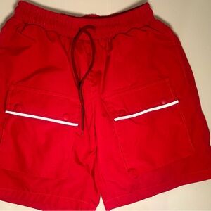 Red Casual Shorts